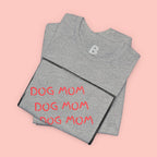 Dog Mom Graphic Tee — 'Dog Mom Dog Mom Dog Mom' Casual Pet Lover T-Shirt