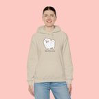 Pomeranian 'Mom's Little Child' Hoodie – Cute White Dog Graphic Pullover