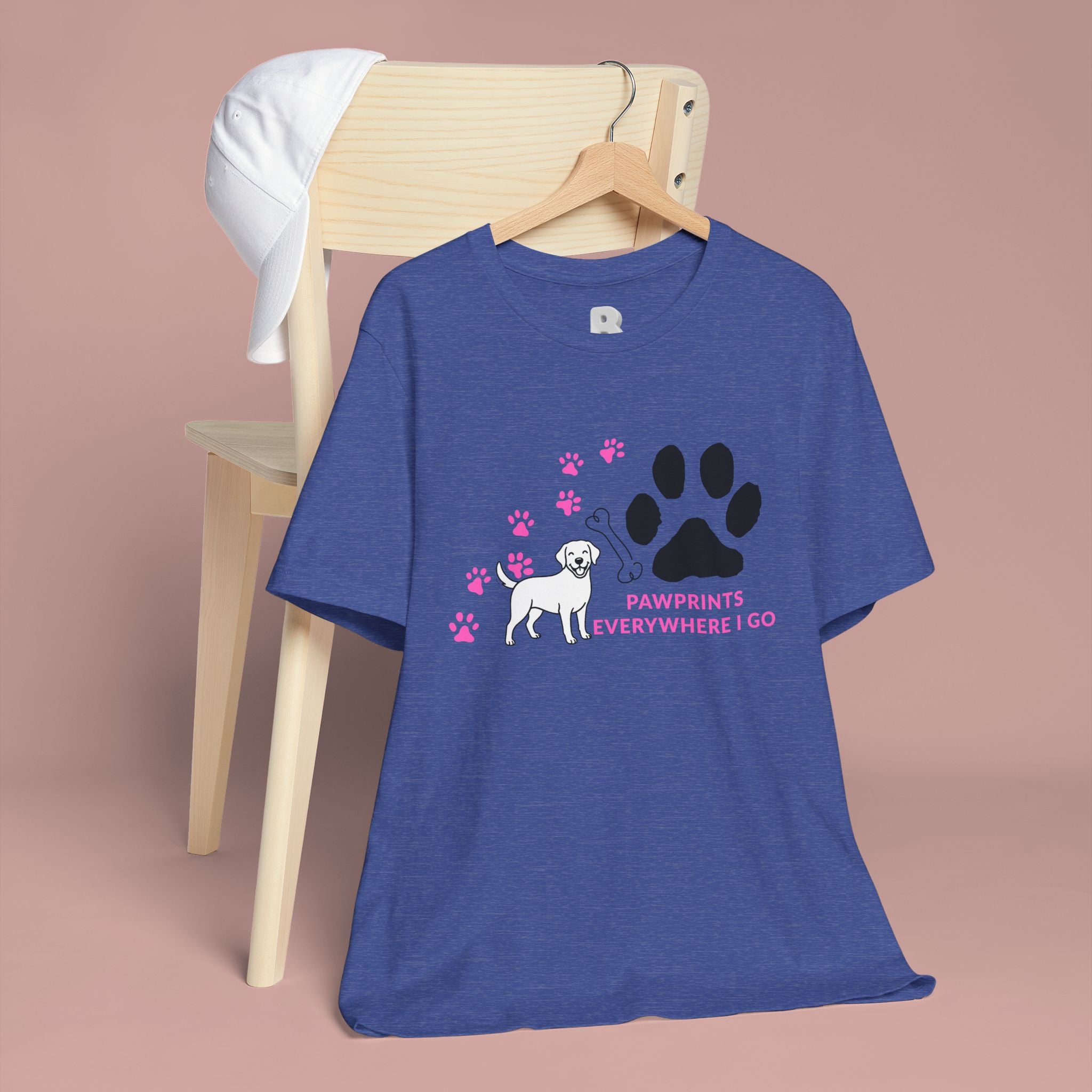 Dog Pawprint T-Shirt — "Pawprints Everywhere I Go" Cute Pet Lover Tee