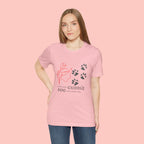 Dog Cuddle Tee – "Would Rather Cuddle My Dog" Paw Print Floral T-Shirt