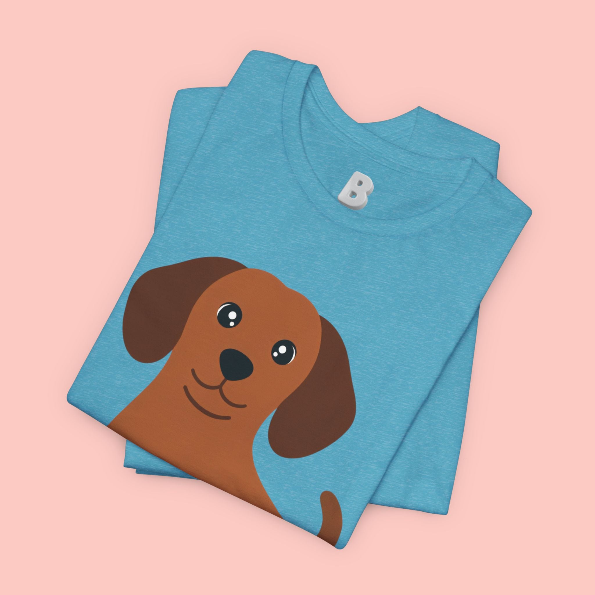 Dachshund Puppy Graphic T-Shirt — Cute Brown Dog Tee