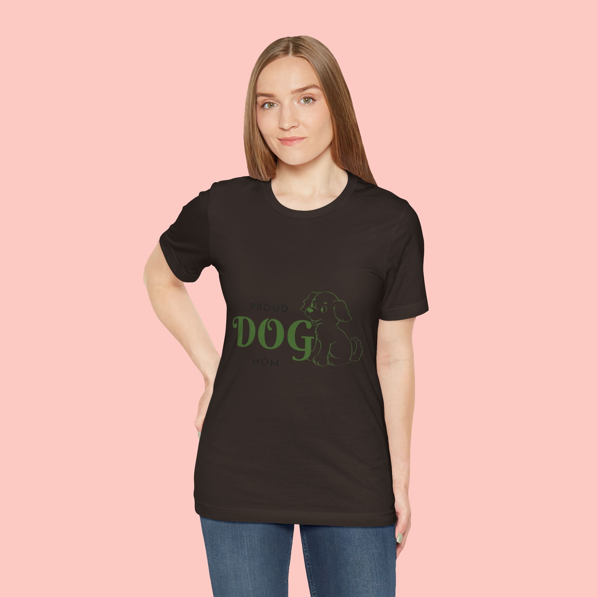 Proud Dog Mom T-Shirt – Cute Paw Print & Puppy Graphic Tee