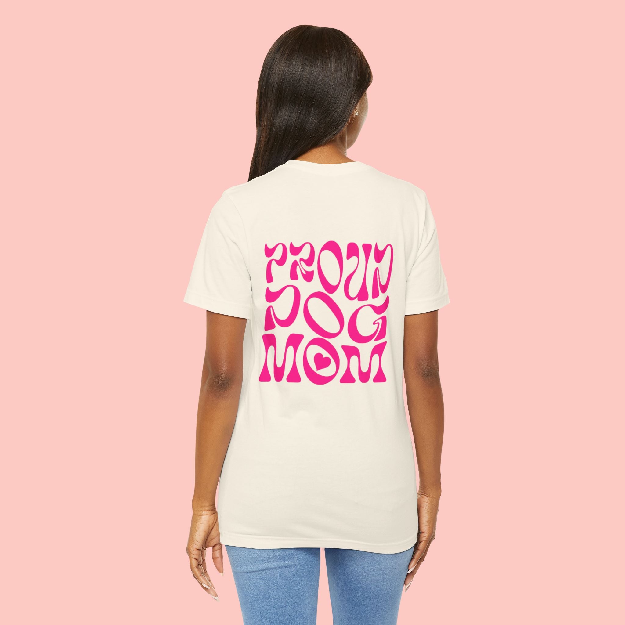 Proud Dog Mom T-Shirt — Retro Pink Graphic Tee for Pet Lovers