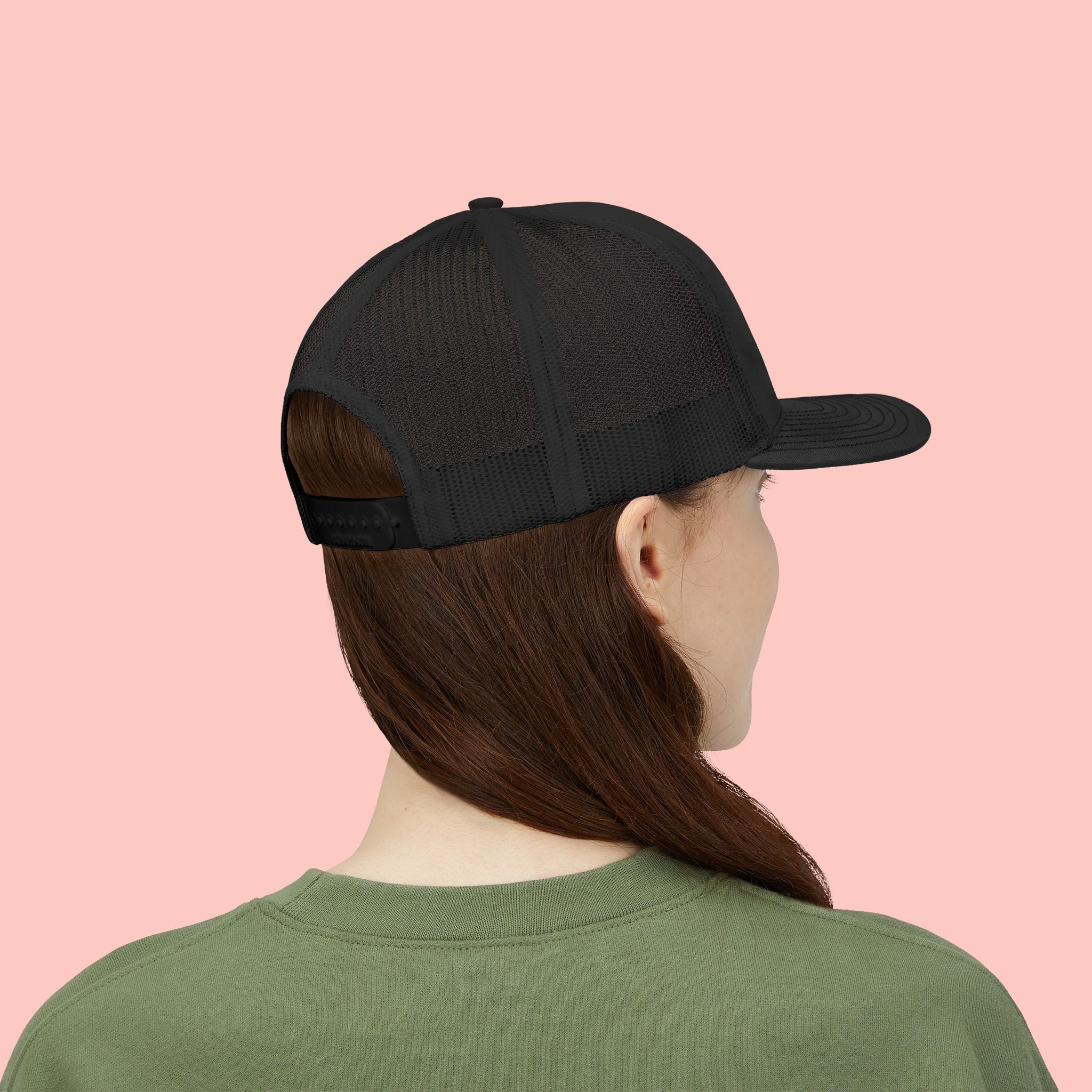 Dog Mom Trucker Cap — Rhinestone Lettering Snapback Hat