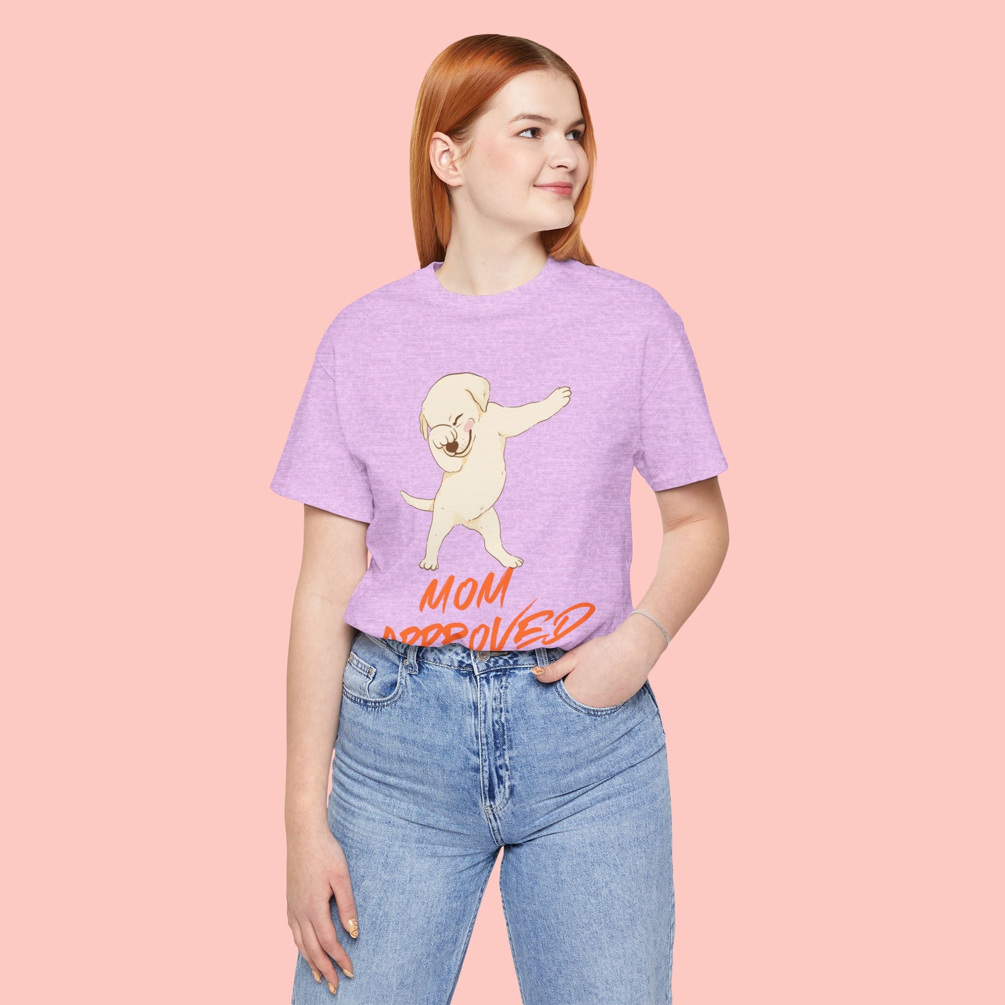 Mom Approved Tee — Dab Dog Graphic T‑Shirt