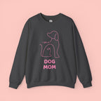 Dog Mom Crewneck Sweatshirt — "I am a Dog Mom" Minimal Line Art Pullover