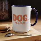 Dog Mama Coffee Mug — Cute Heart Accent Ceramic Mug (11/15 oz)
