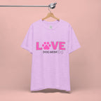 Love Dog Mom T-Shirt — Pink Paw Graphic Tee