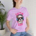 Cute Dog Tee — Headphones Puppy Graphic T-Shirt