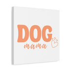 Dog Mama Matte Canvas Wall Art – Peach Script Pet Lover Decor