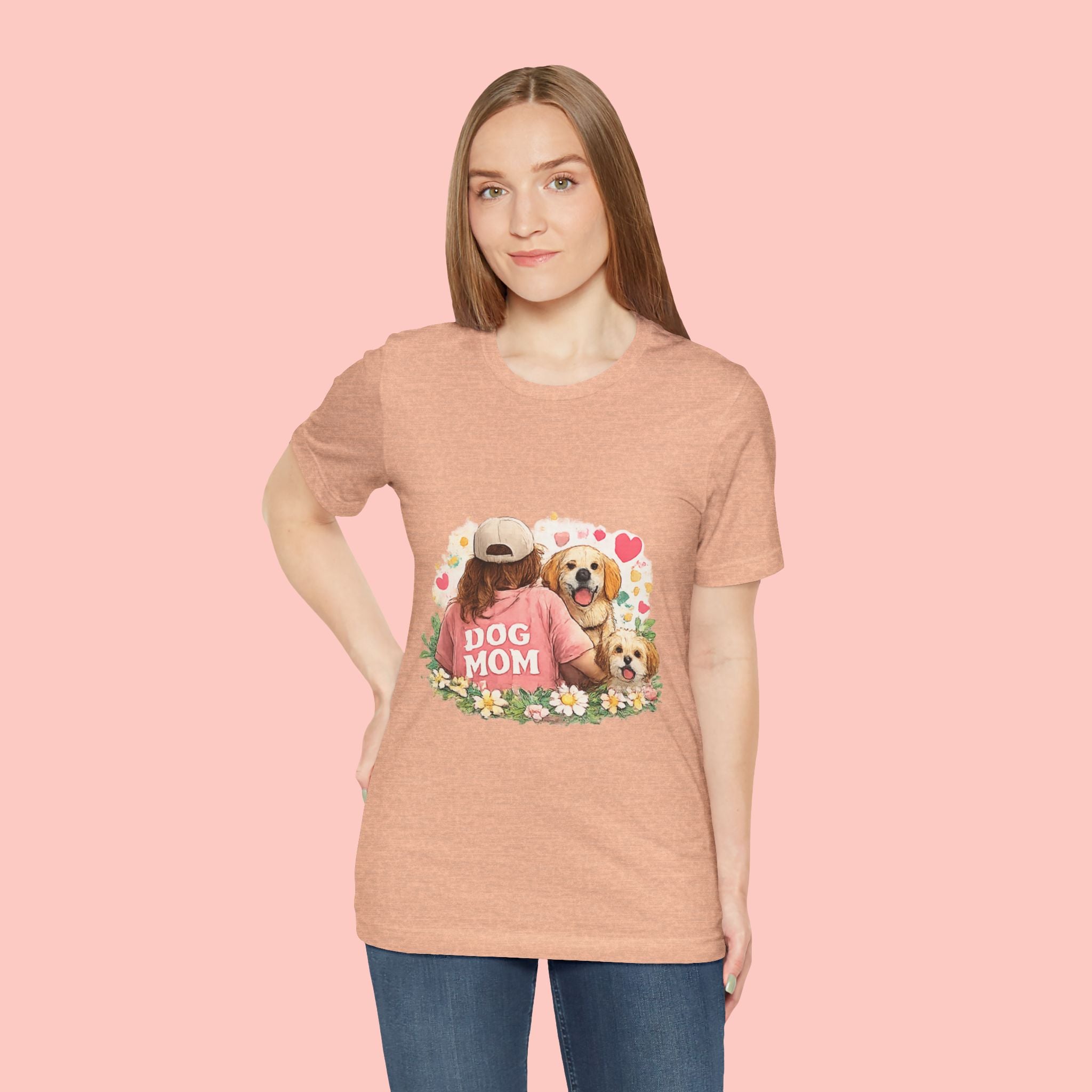 Dog Mom T-Shirt — Cute Floral Puppy Tee for Dog Lovers