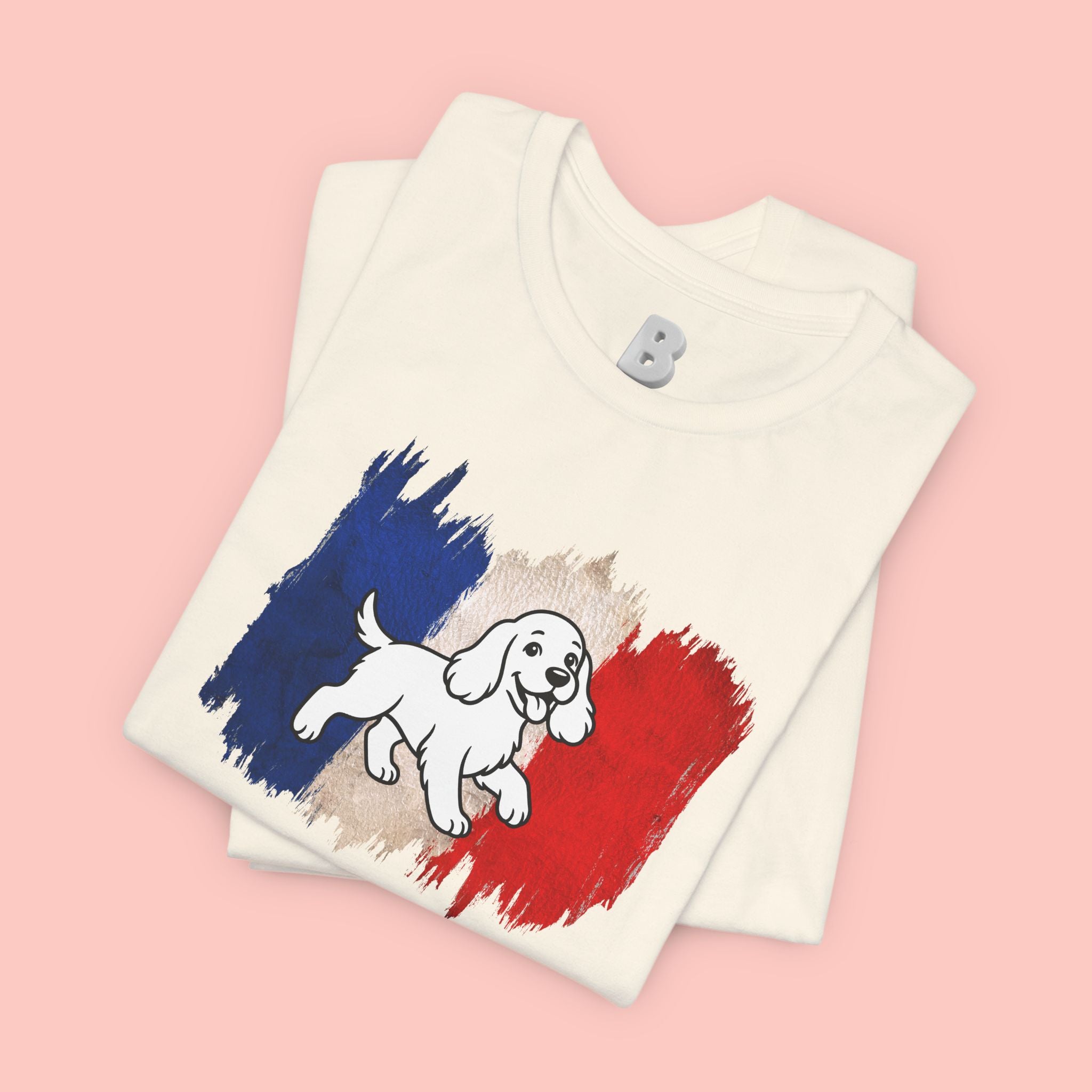 Love Your Dog Like Me T-Shirt — French Flag Heart Puppy Tee
