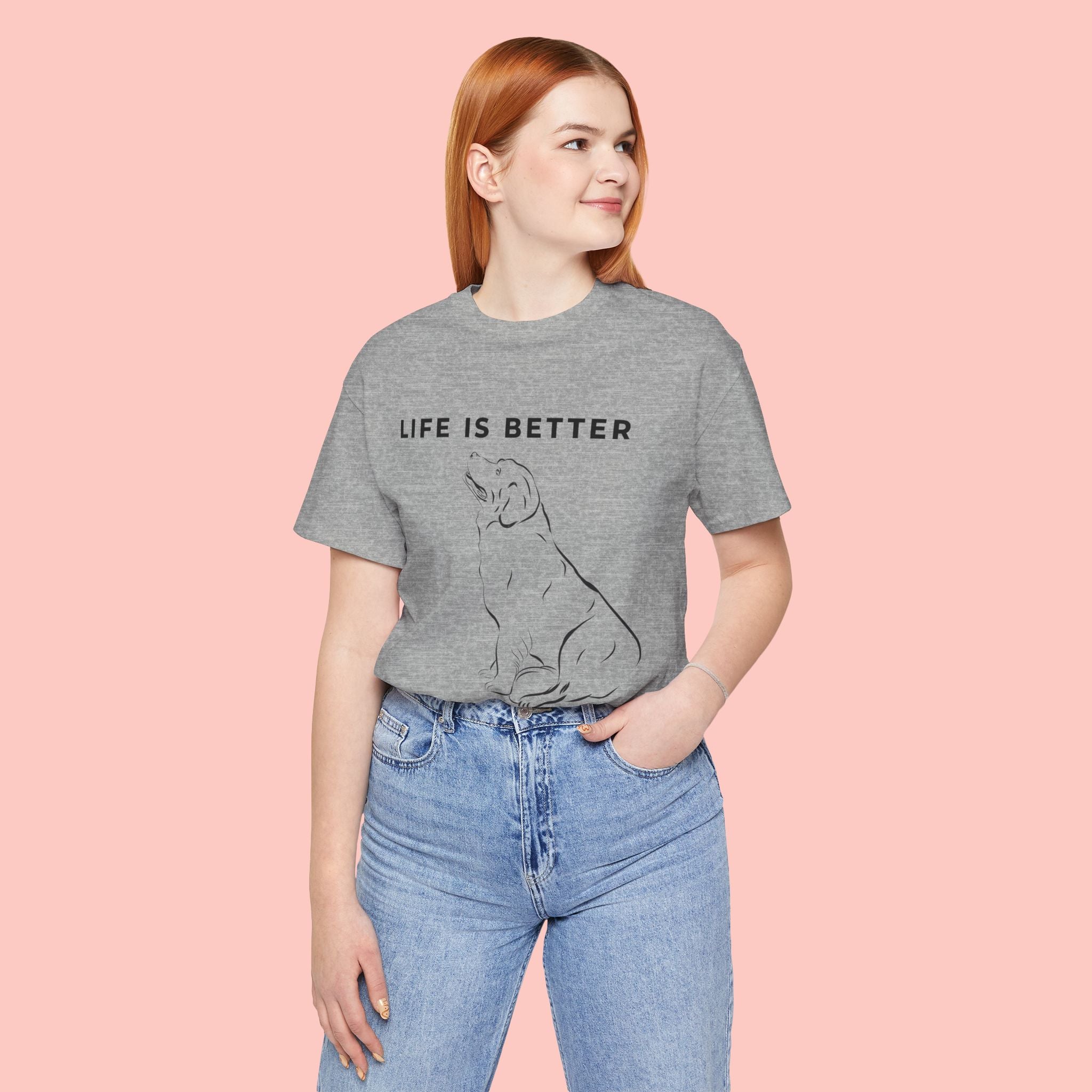 Dog Lover T-Shirt – “Life Is Better With My Dog” Graphic Tee
