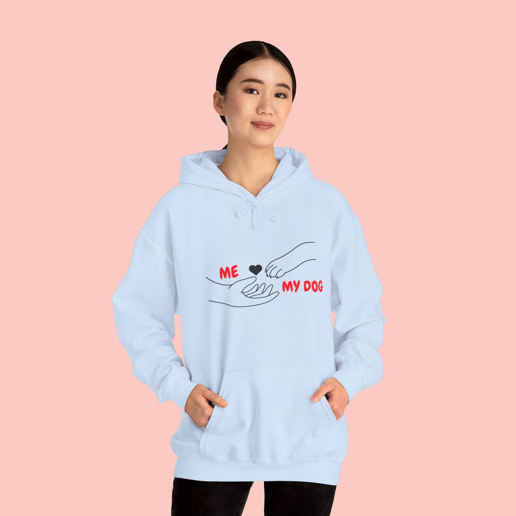 Dog Lover Hoodie - "Me  My Dog" Minimalist Paw Heart Sweatshirt