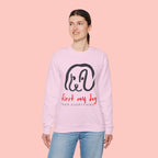 Dog Mom Crewneck Sweatshirt — "First My Dog, Then Everything" Cute Sketch Pup Tee