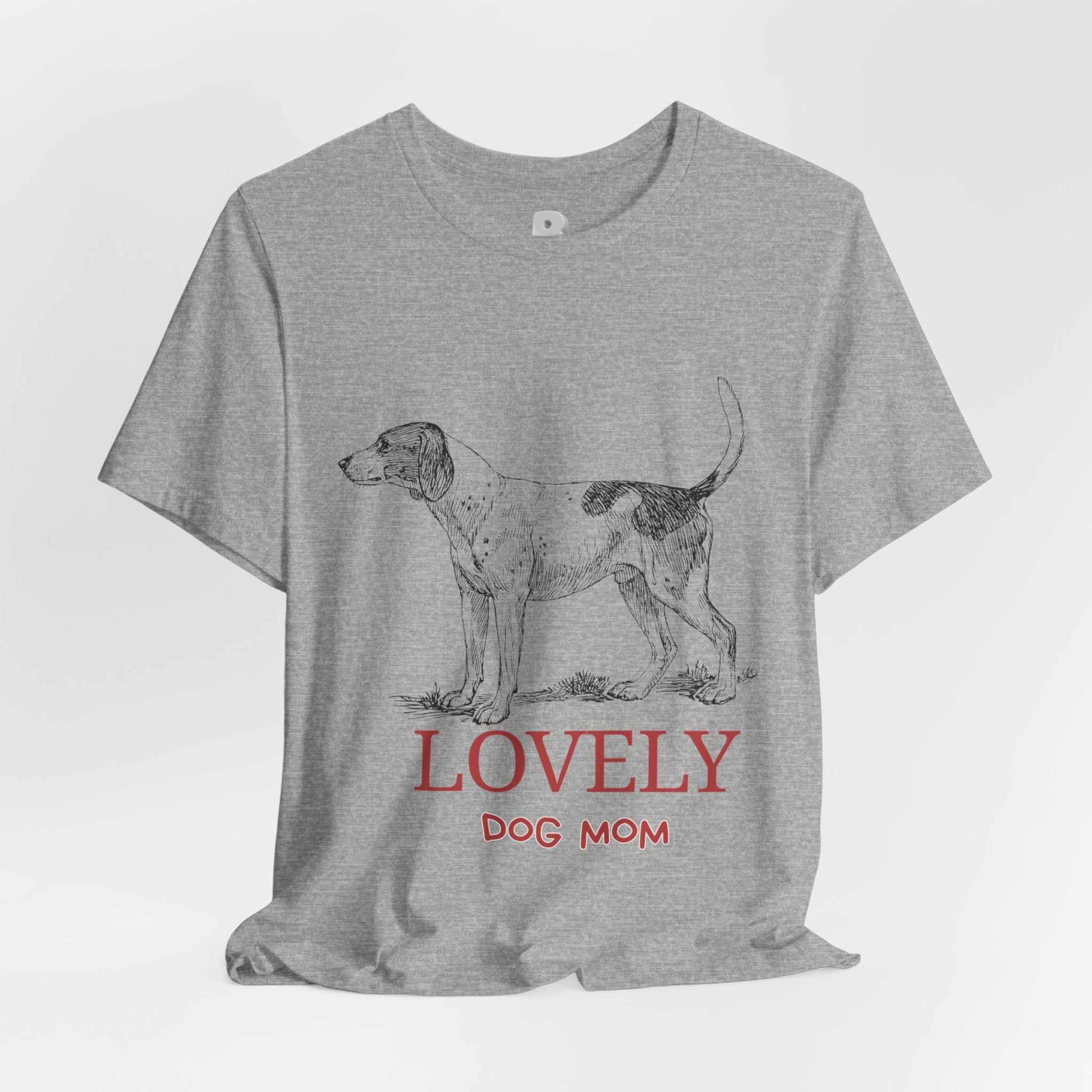 Lovely Dog Mom T-Shirt — Vintage Sketch Dog Graphic Tee
