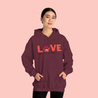 Dog Lover Hoodie — "LOVE (paw) My Dog > People" Graphic Sweatshirt