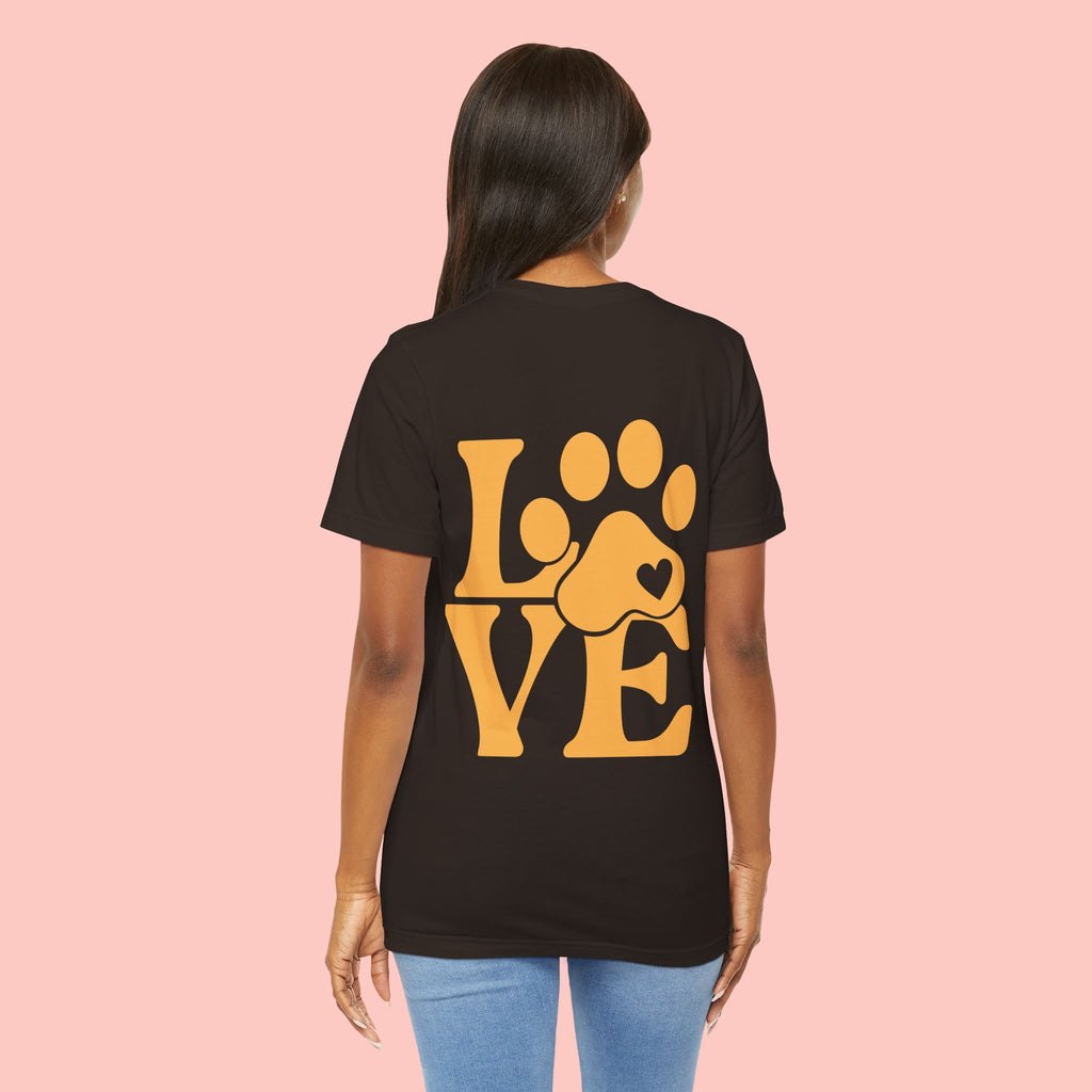 Love Paw Graphic Tee — Pet Lover T‑Shirt (LOVE with Paw Print)