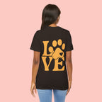 Love Paw Graphic Tee — Pet Lover T‑Shirt (LOVE with Paw Print)