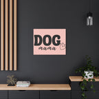Dog Mama Pink Canvas Wall Art — Heart Pet Mom Decor