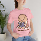 Paw Prints On My Soul T‑Shirt — Cute Reading Puppy Graphic Tee