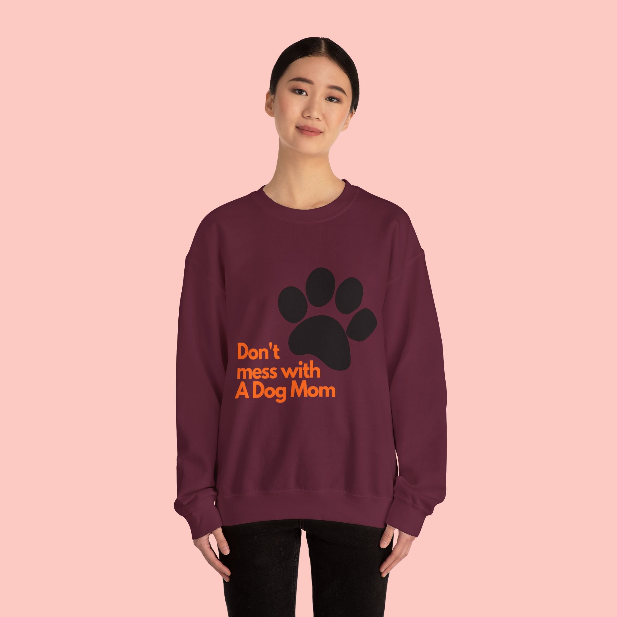 Don't Mess With A Dog Mom Crewneck Sweatshirt
