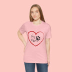 Dog Mom Heart Paw T‑Shirt