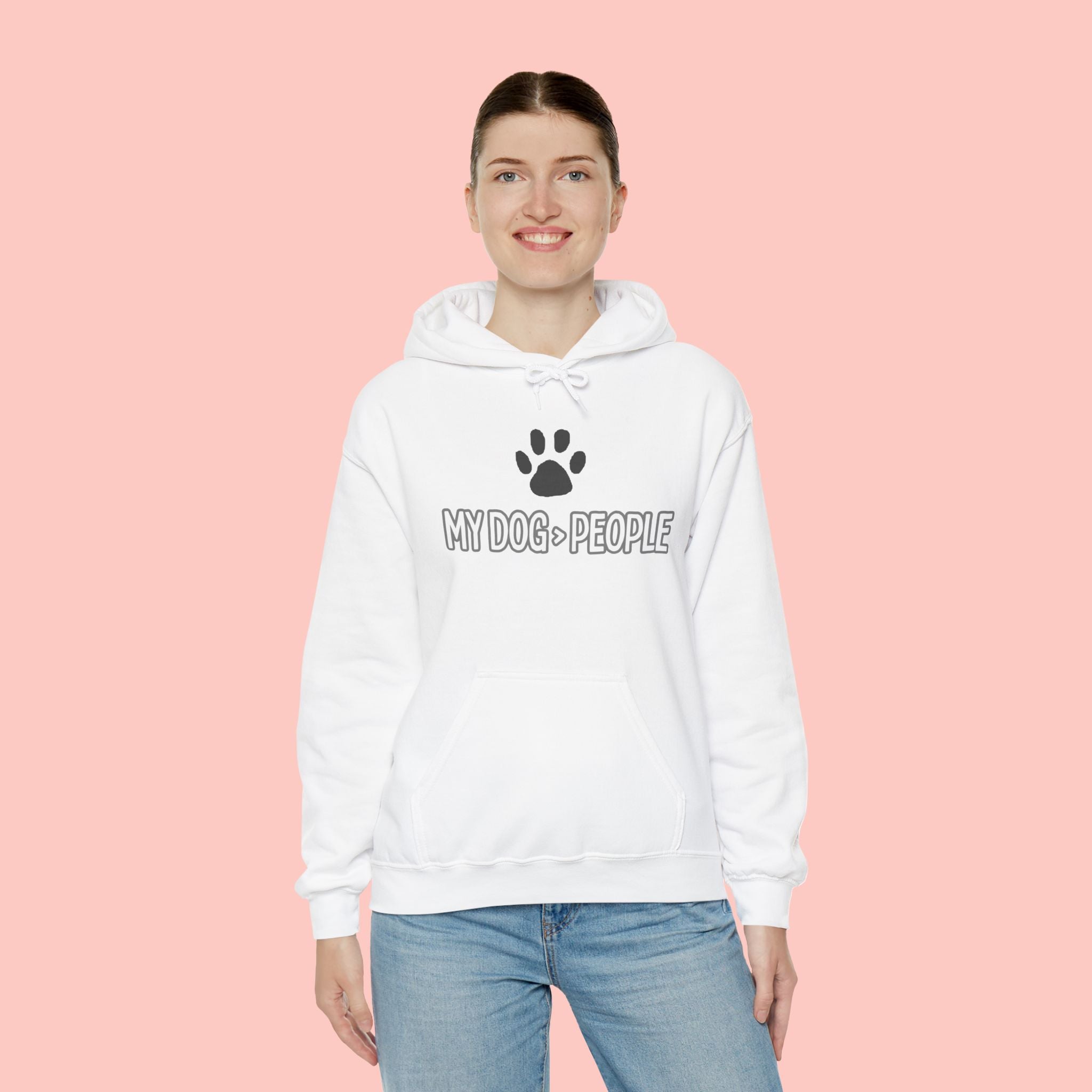 My Dog People Hoodie — Paw Print Graphic Dog Lover Sweatshirt