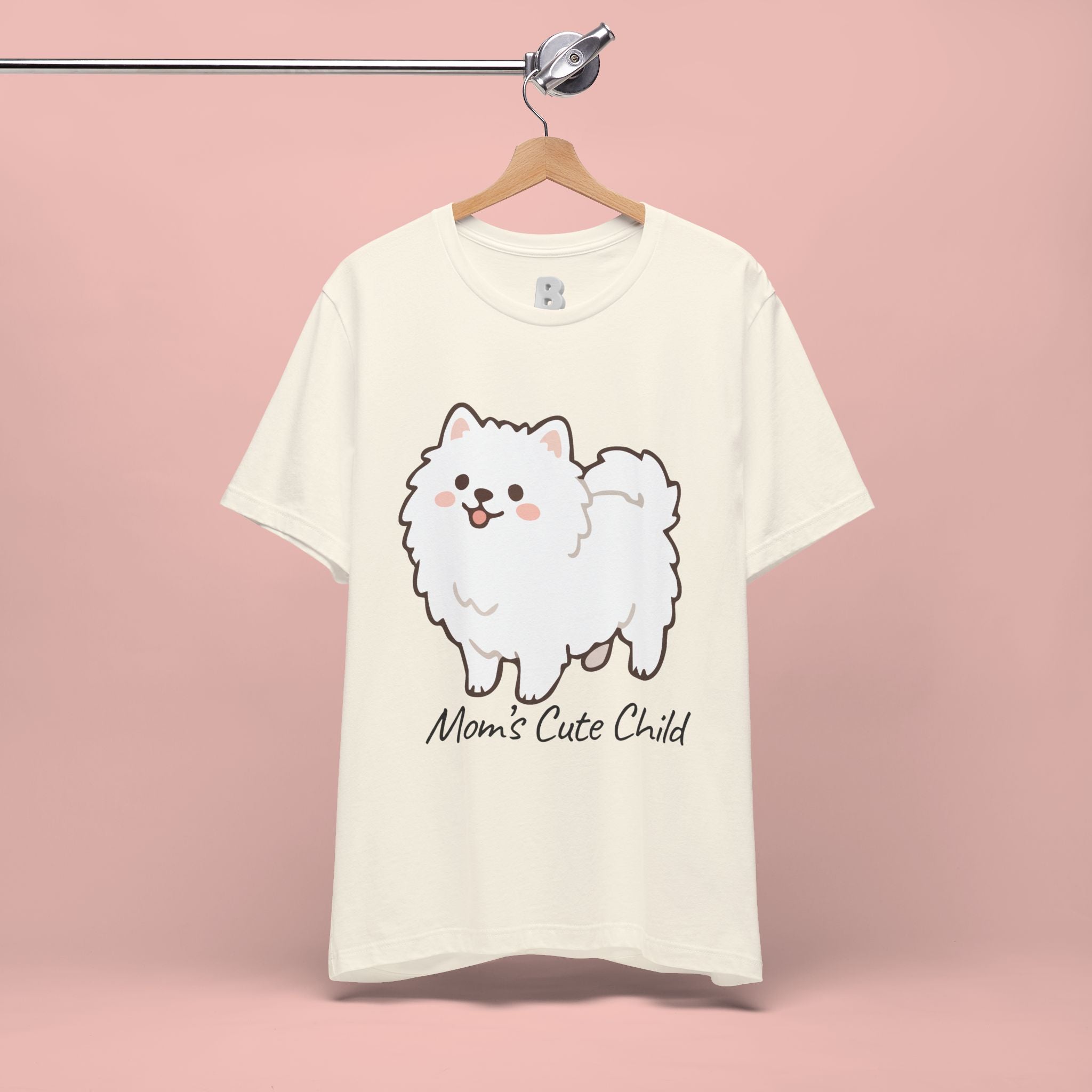 Cute Fluffy Pomeranian Tee — "Mom's Cute Child" Dog T-Shirt