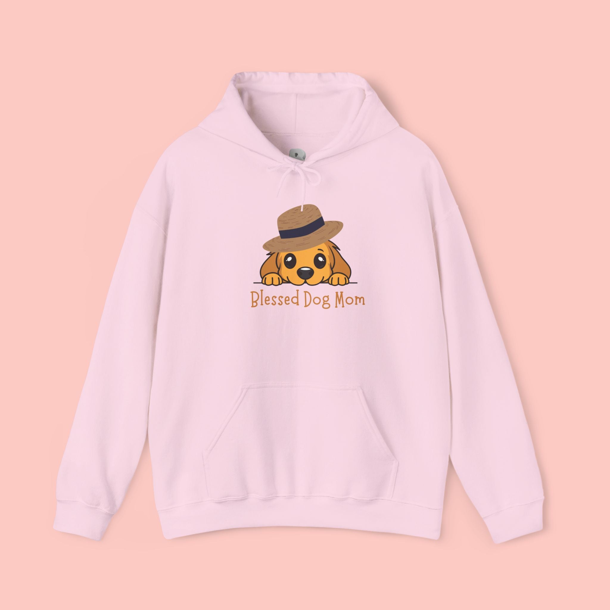 Dog Mom Hoodie - "Blessed Dog Mom" Cute Puppy Hat Sweatshirt