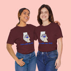 Dog Lover T-Shirt — "Love with my dog." Paw Print Graphic