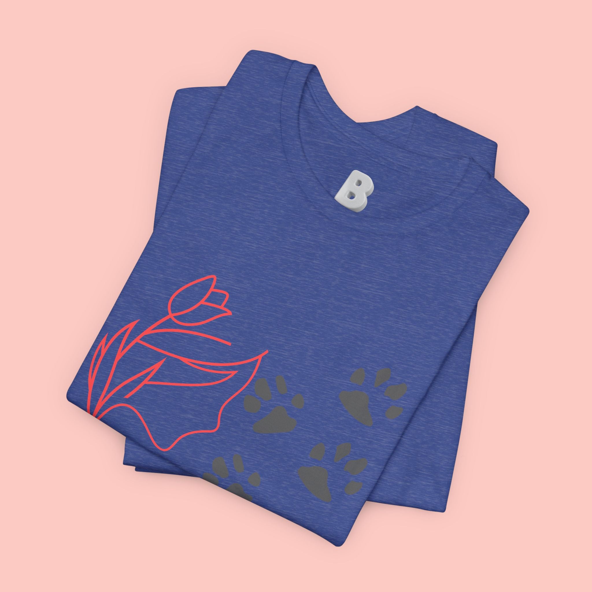 Dog Cuddle Tee – "Would Rather Cuddle My Dog" Paw Print Floral T-Shirt
