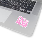 Dog Mom Kiss-Cut Sticker — Pink Bone Lettering Vinyl Decal