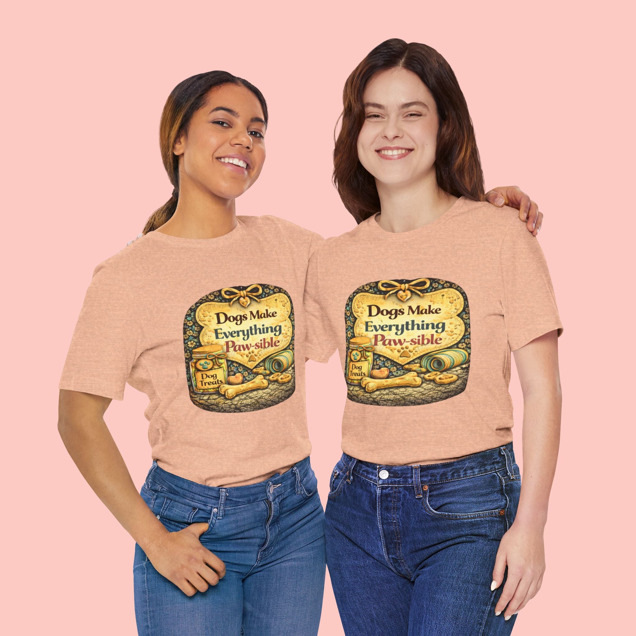 Dog Lover T‑Shirt – "Dogs Make Everything Paw‑sible" Vintage Pet Rescue Tee