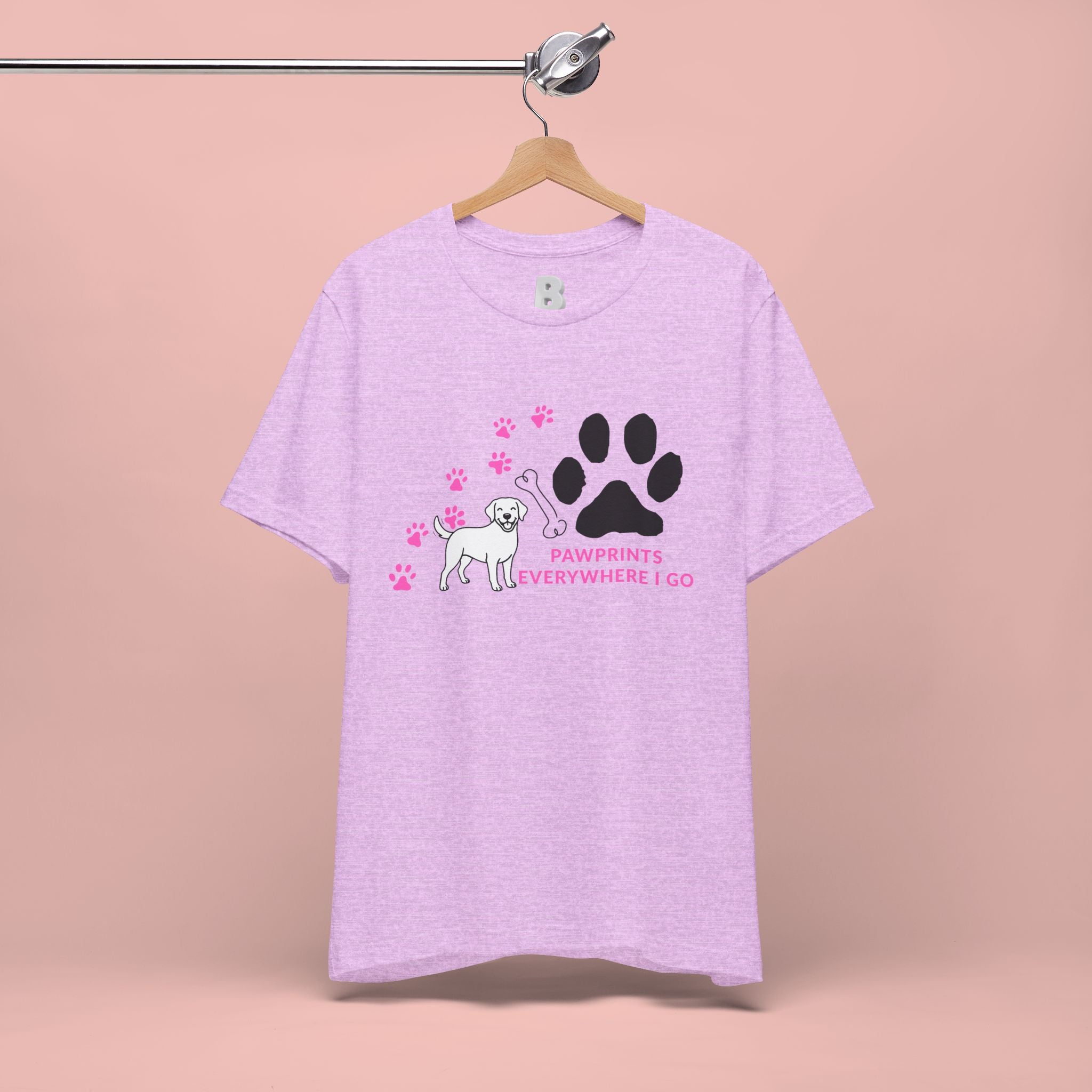 Dog Pawprint T-Shirt — "Pawprints Everywhere I Go" Cute Pet Lover Tee