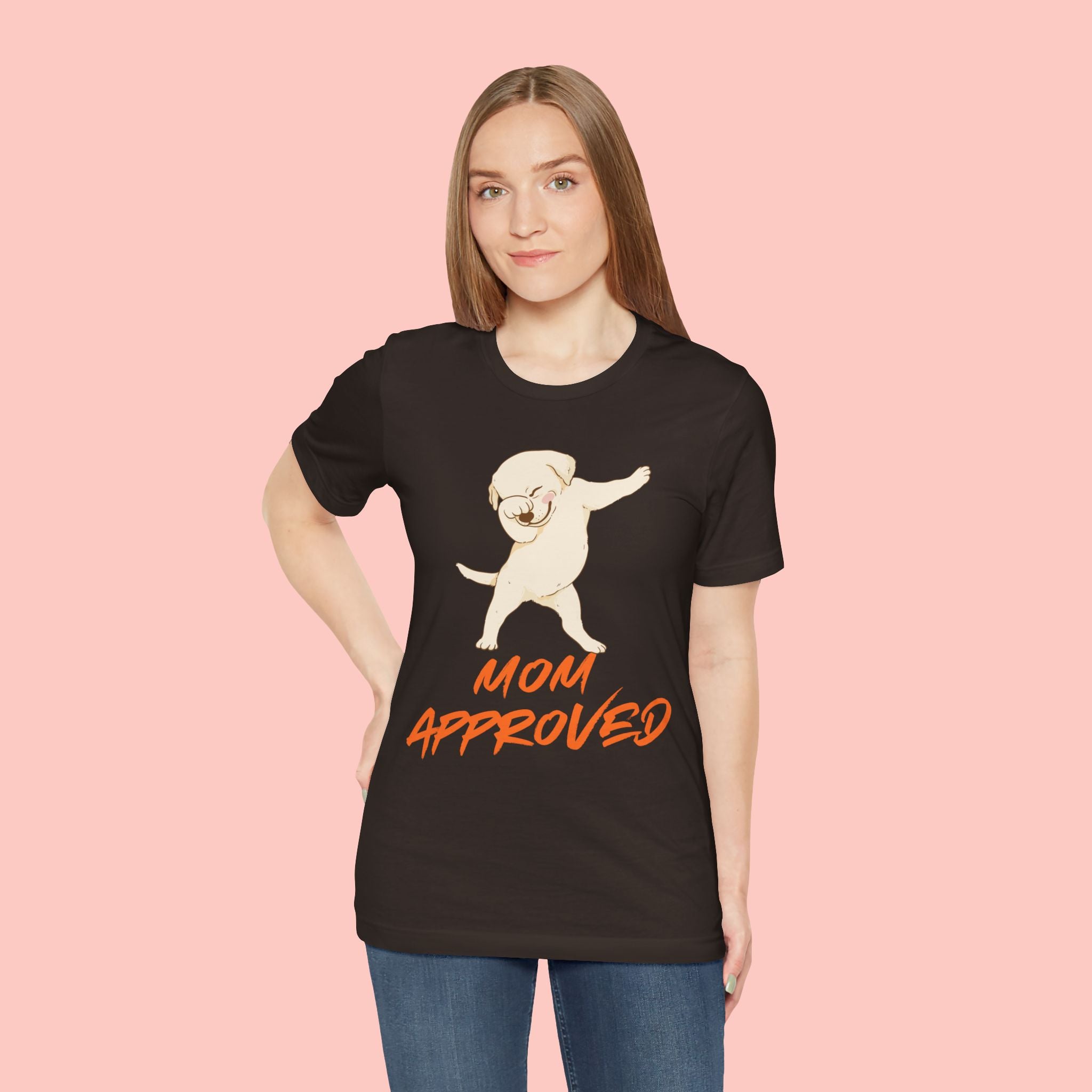 Mom Approved Tee — Dab Dog Graphic T‑Shirt