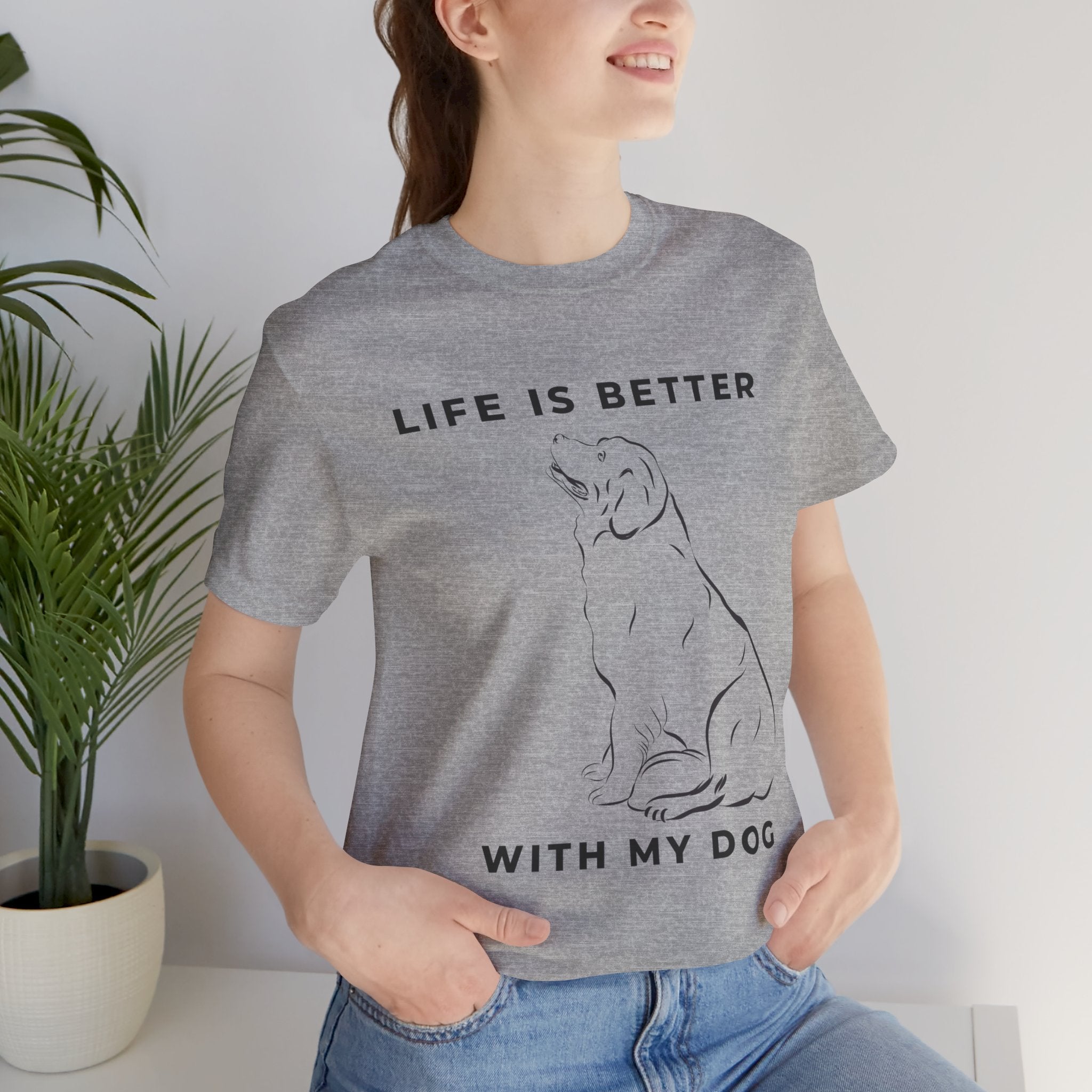 Dog Lover T-Shirt – “Life Is Better With My Dog” Graphic Tee