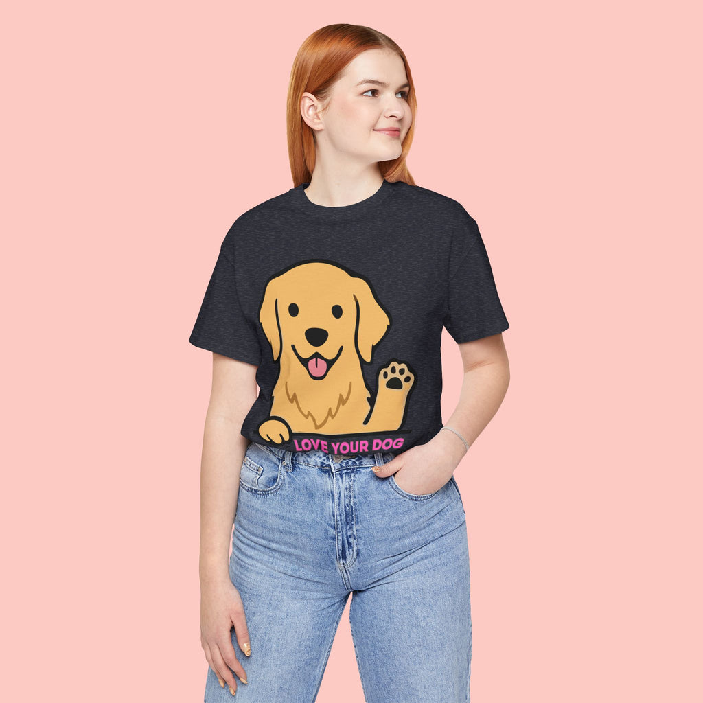 Love Your Dog Tee — Cute Golden Retriever Graphic T-Shirt