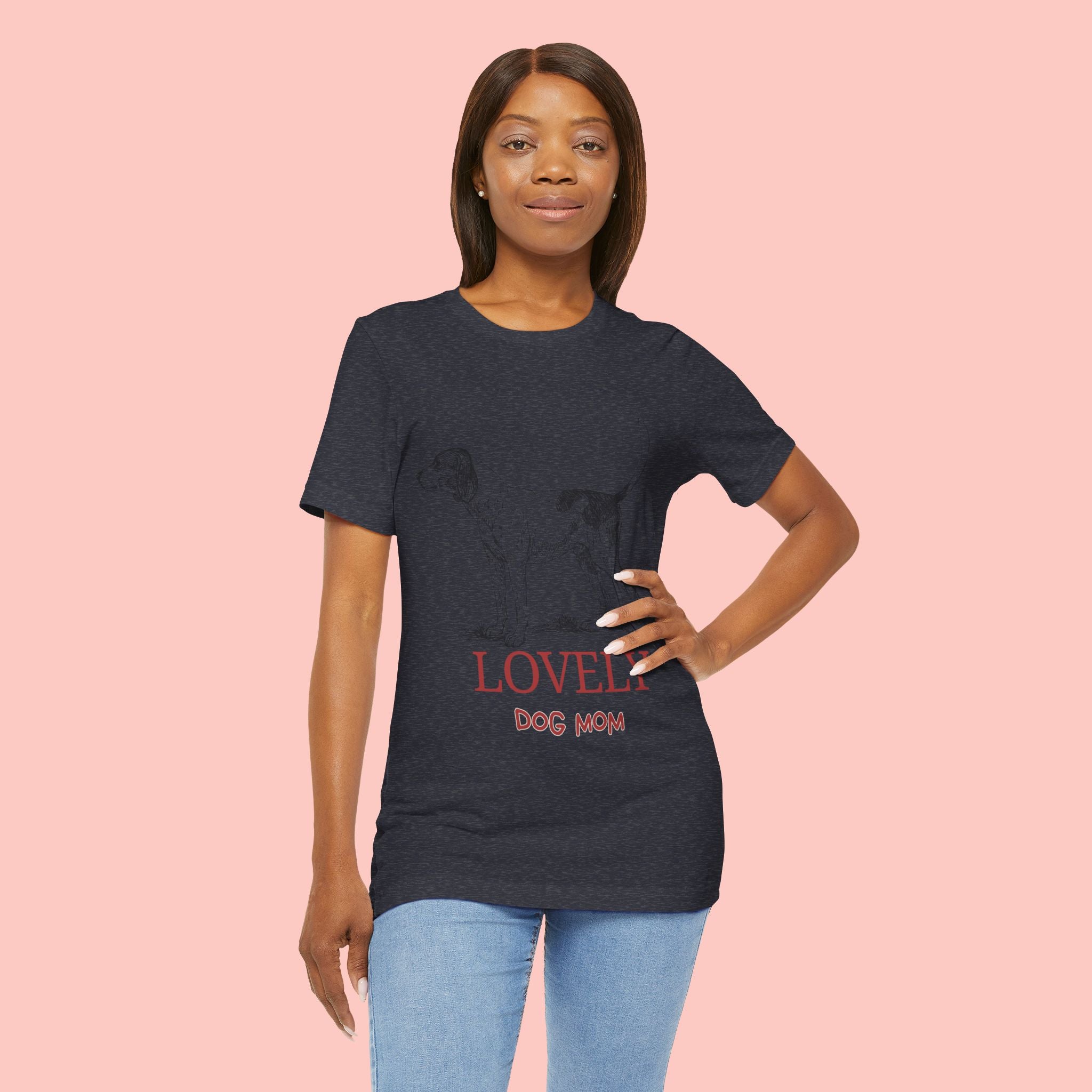 Lovely Dog Mom T-Shirt — Vintage Sketch Dog Graphic Tee