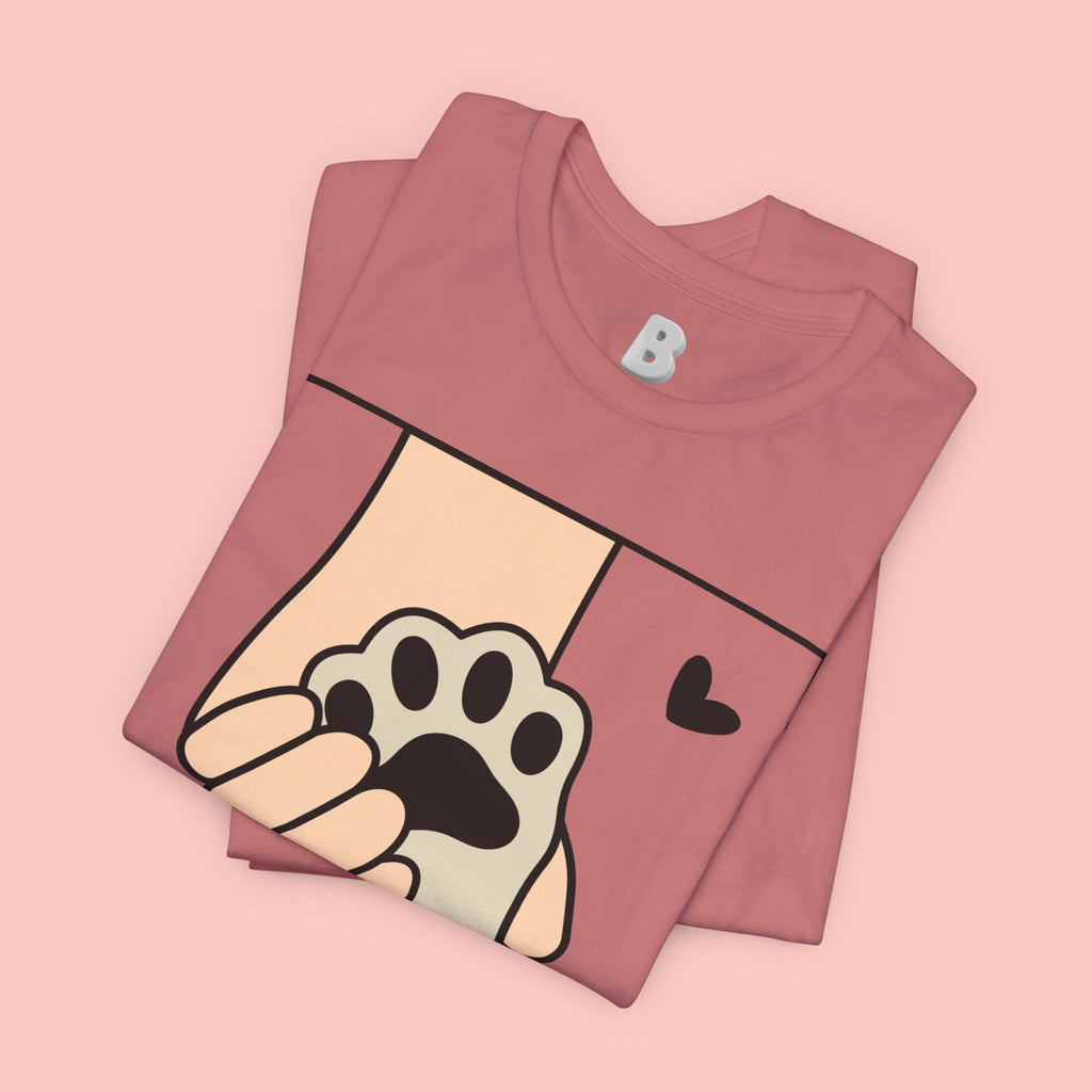 Dog Mom T-Shirt — "Love Your Dog Like a Mom" Paw Print Graphic