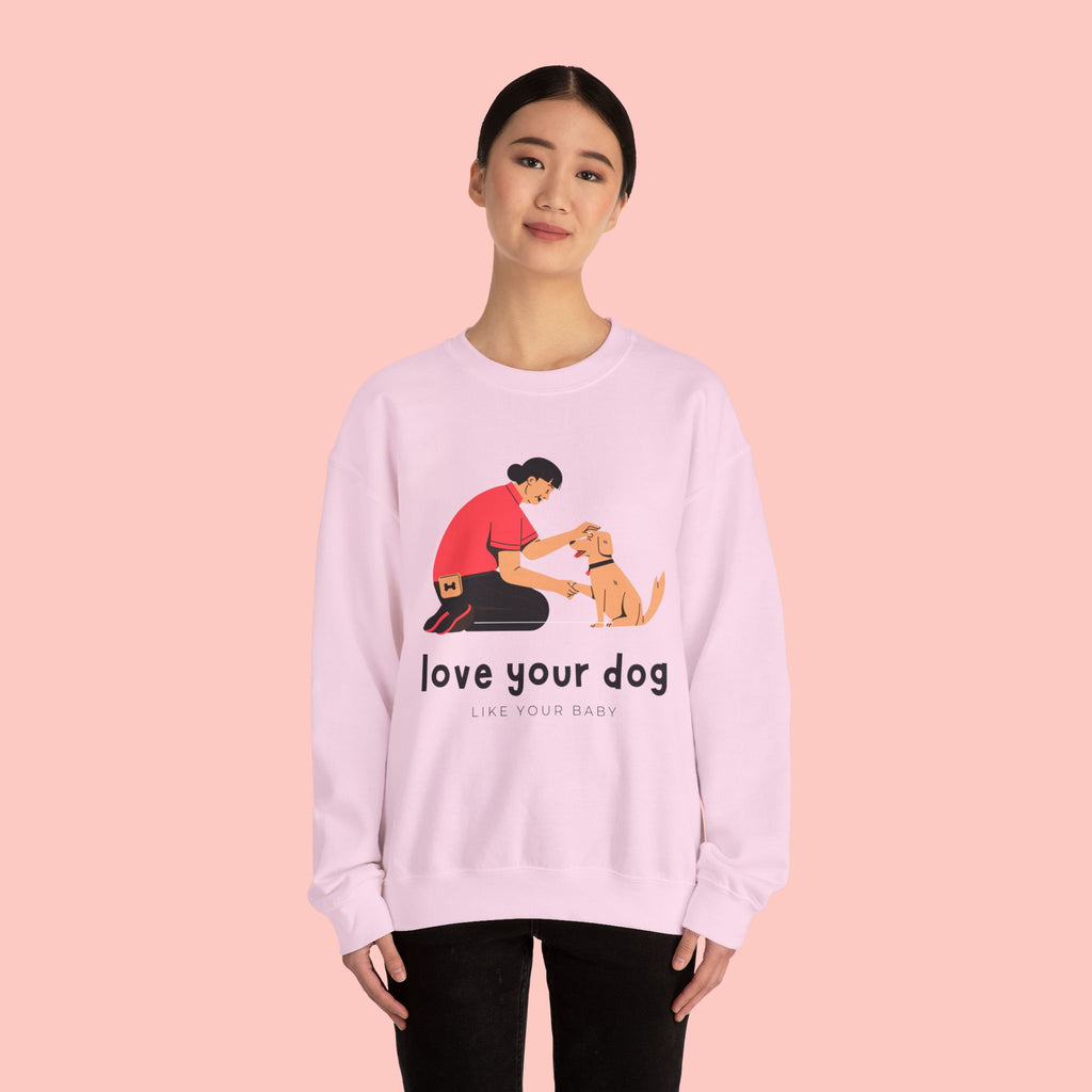 Love Your Dog Crewneck Sweatshirt — Cute Pet Lover Graphic Pullover