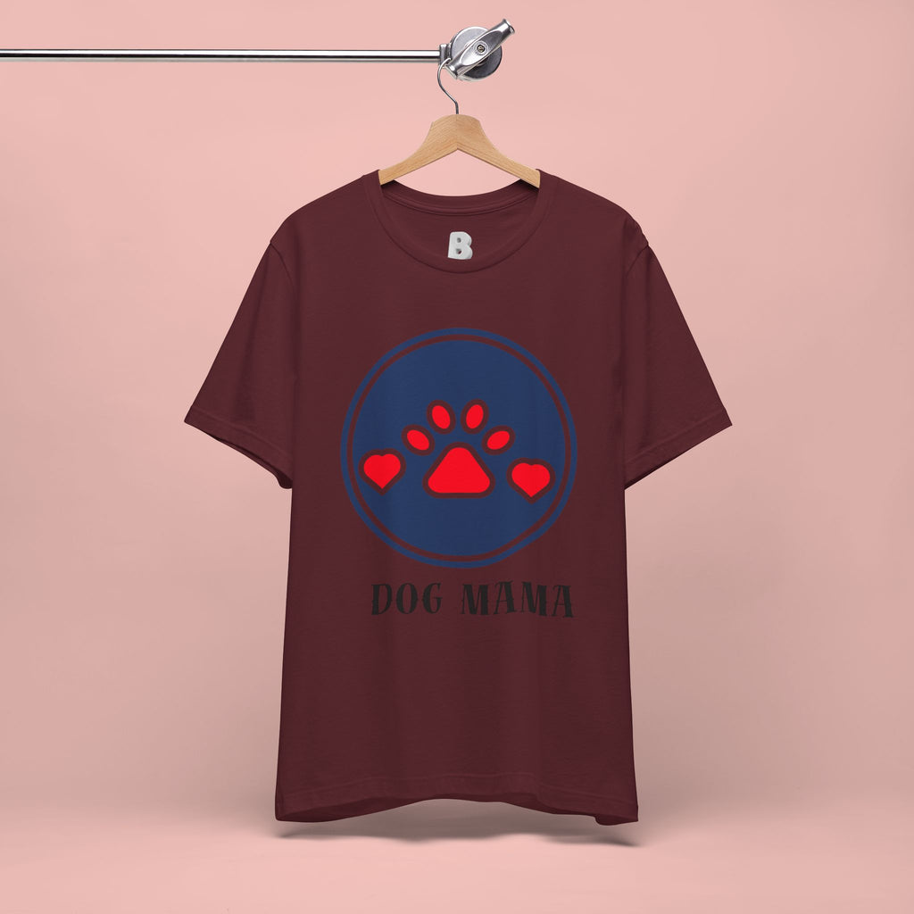 Dog Mama T-Shirt — Cute Paw & Heart Graphic Tee for Dog Lovers