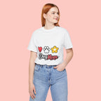 Dog Mom T-Shirt – Heart, Paw & Flower Graphic Tee