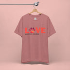 Dog Lover Tee - "LOVE My Dog > People" Paw Print Graphic T-Shirt