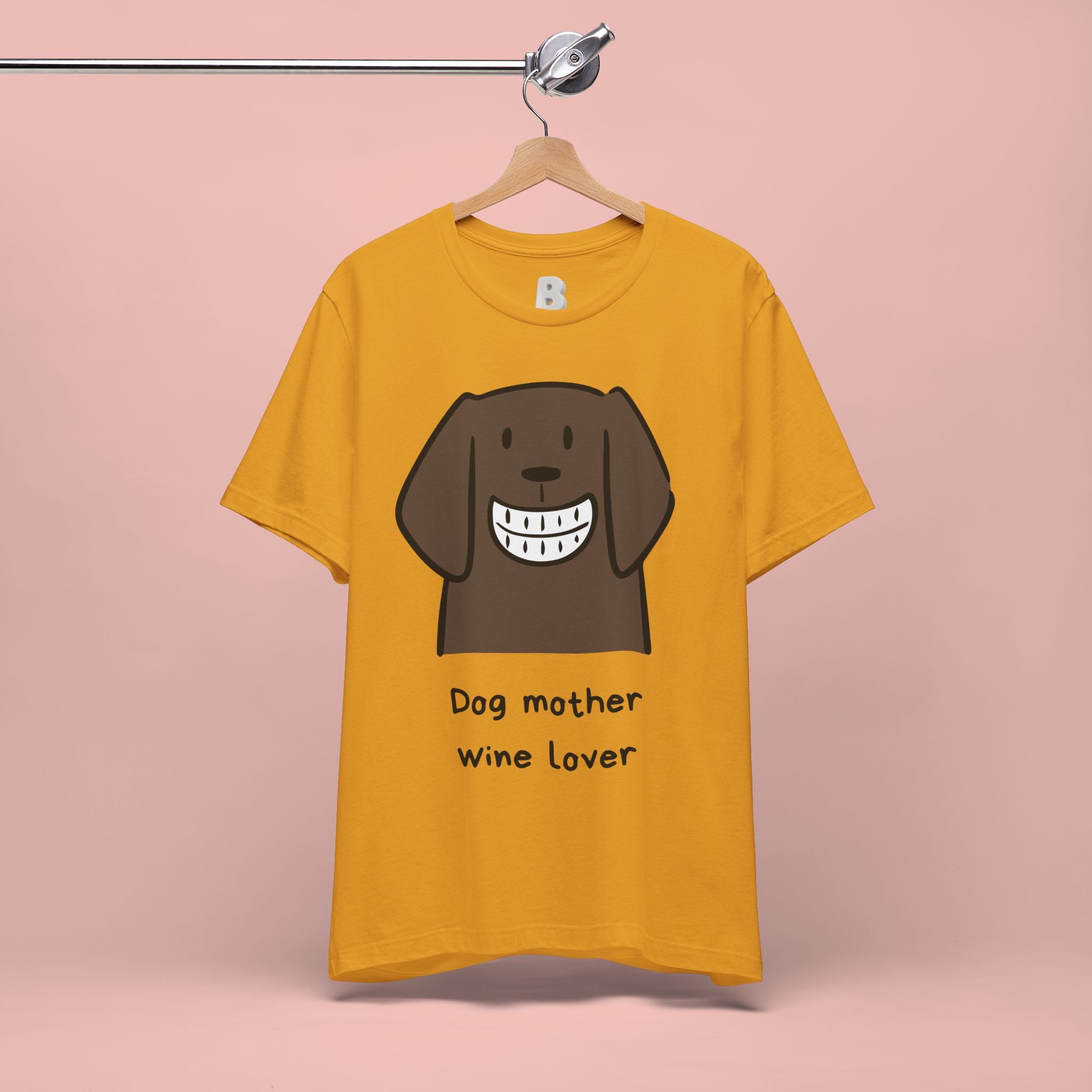 Dog Mother Wine Lover T-Shirt — Cute Cartoon Dog Graphic Tee