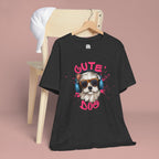 Cute Dog Tee — Headphones Puppy Graphic T-Shirt