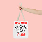 Dog Mom Club Tote Bag – Cute Paw Print Canvas Tote for Dog Lovers