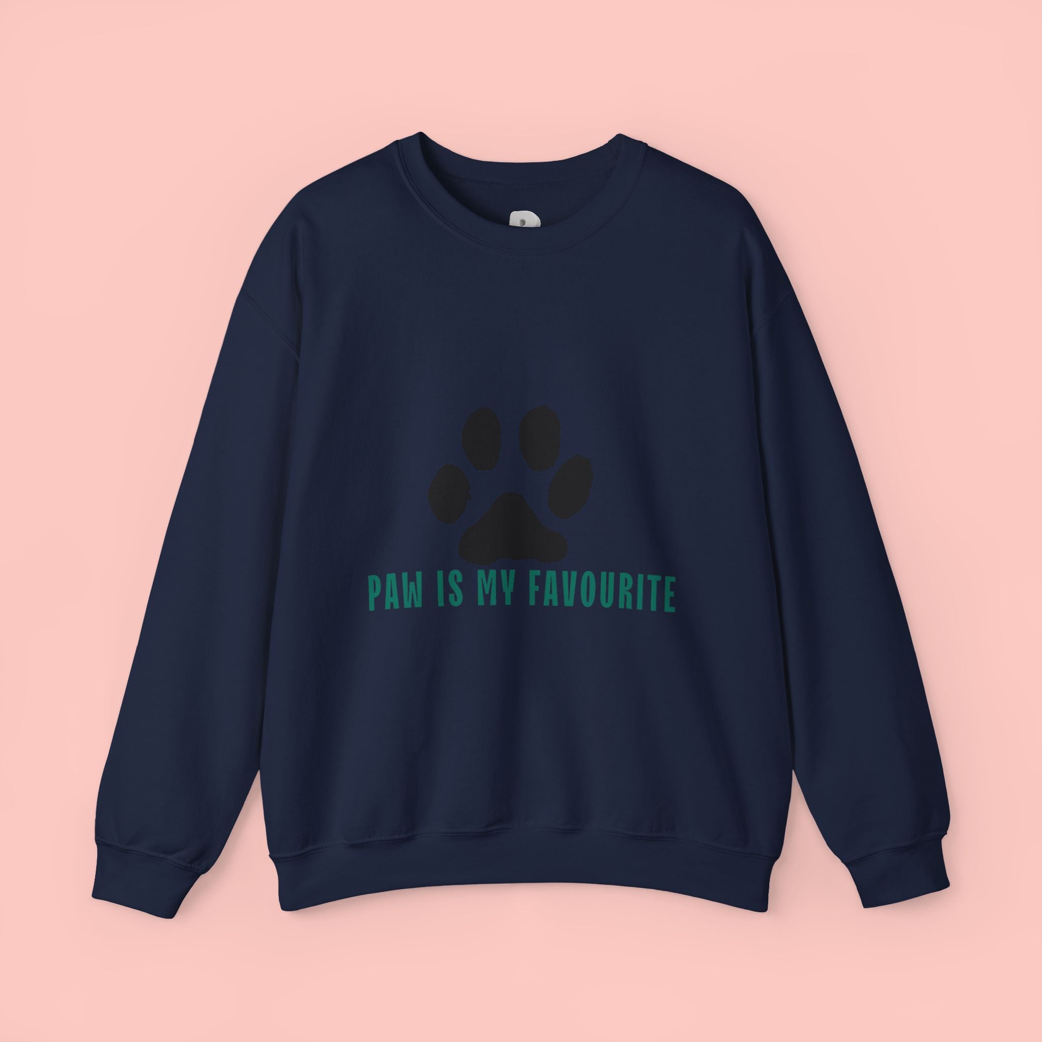 Paw Is My Favourite Sweatshirt – Cute Paw Print Crewneck for Dog & Cat Lovers