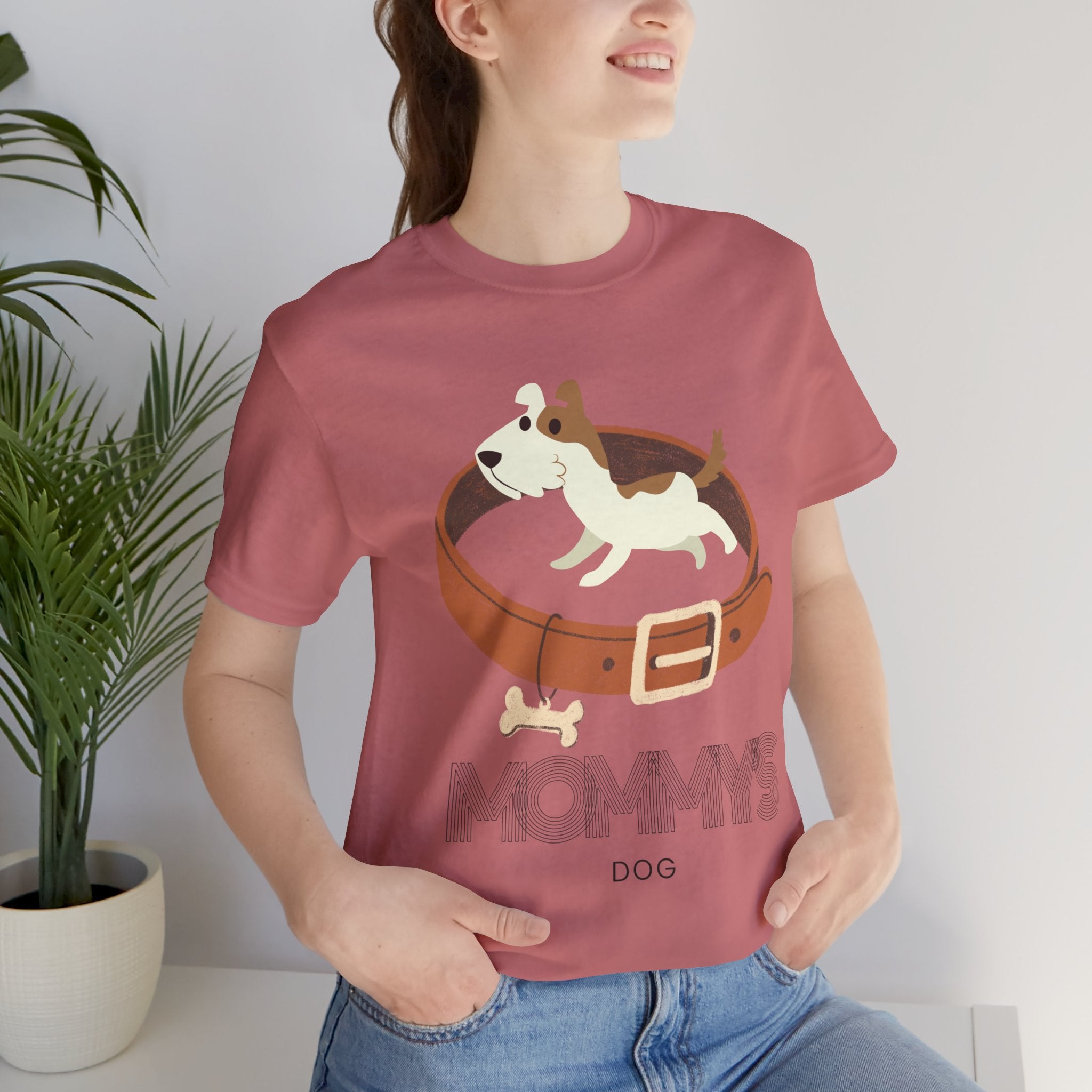 Mommy's Dog T-Shirt – Cute Puppy & Collar Graphic Tee for Dog Moms