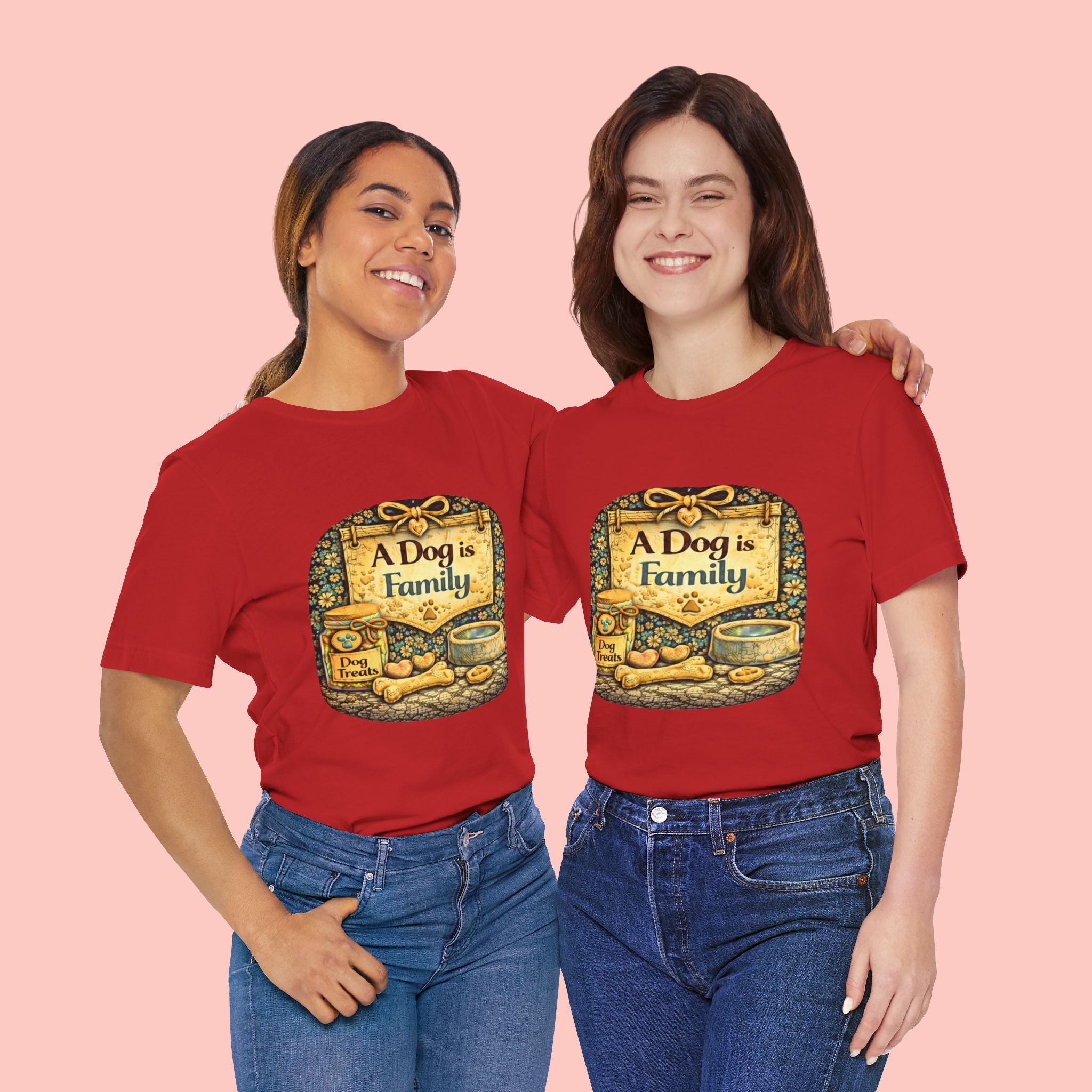 A Dog Is Family T-Shirt - Vintage Pet Lover Tee